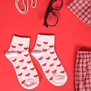 Little Hearts Ankle Length Socks