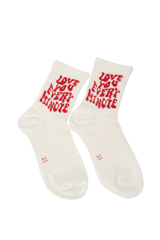 Love You Every Minute High Ankle Socks